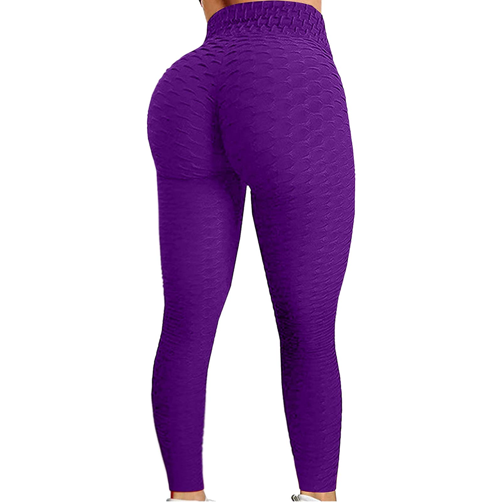 Women's High Waisted Yoga Pants with Tummy Control - Scrunched Booty Leggings for Workout & Running - Butt Lift Textured Tights - Perfect for Gym, Yoga, Pilates and Casual Wear