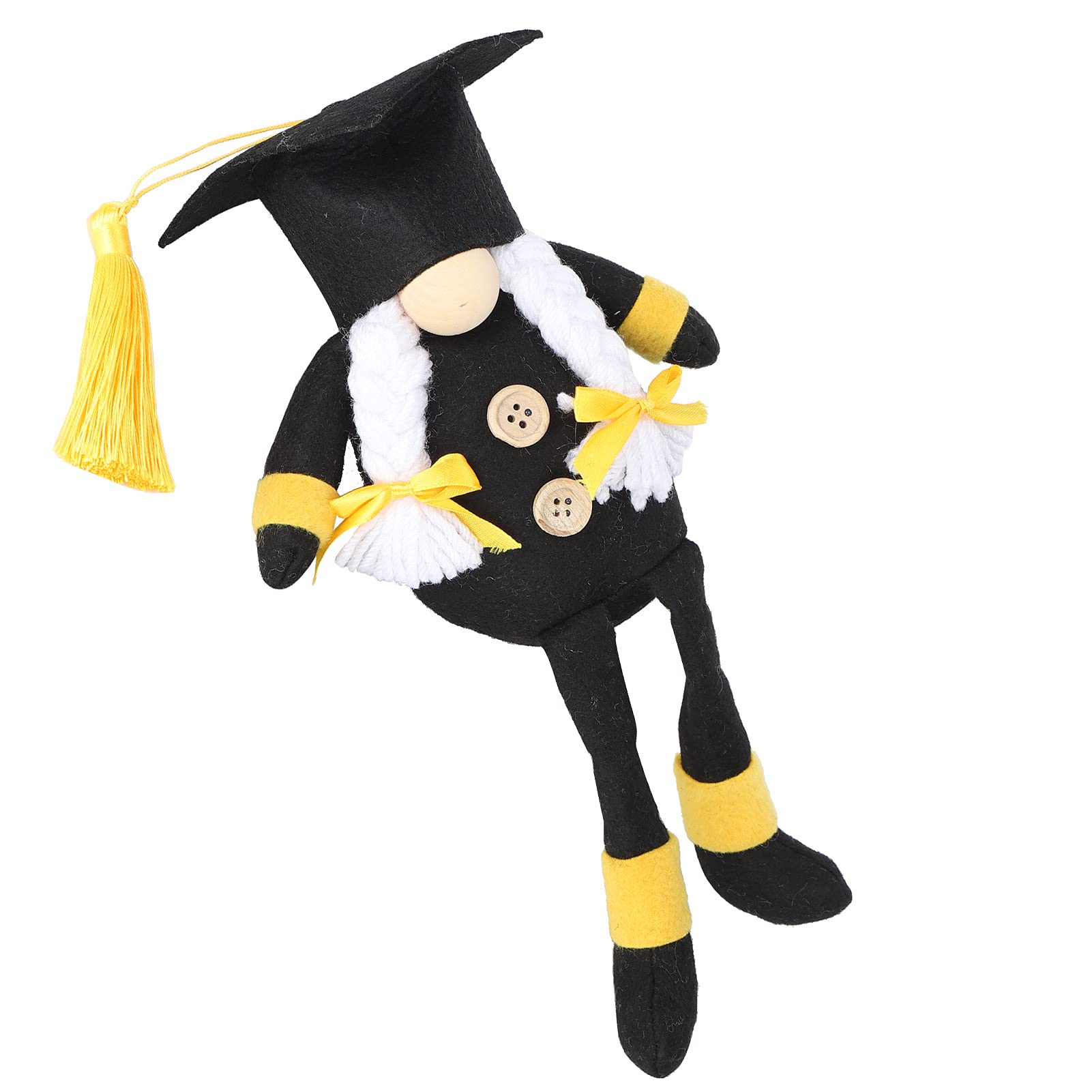 Graduation Doctor Rudolph Doll - Black Long Leg Decorative Gift for Graduates | Cute Graduation Decor for Women, Office Desk, Party Centerpiece & Gift Giving