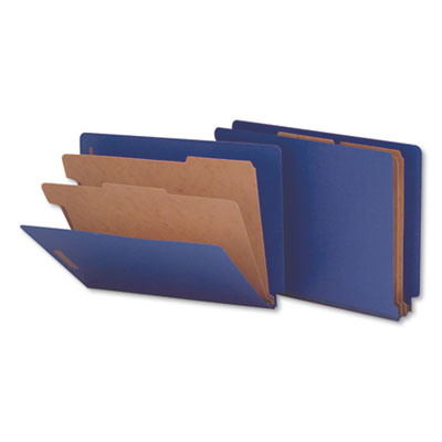 10-Pack Colored Pressboard End Tab File Folders with 6 Sections - Letter Size for Office, School, and Home Organization