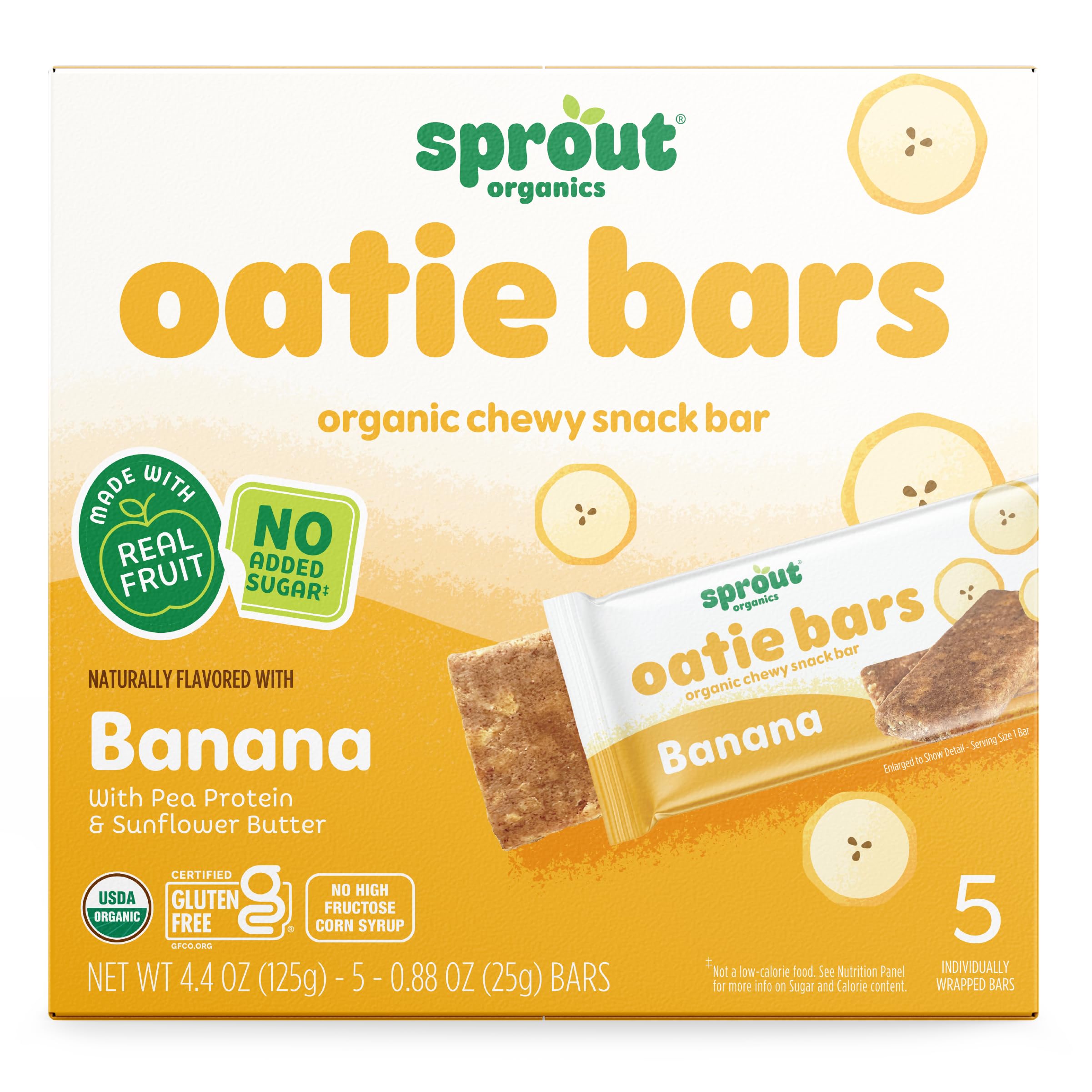 Organic Cocomelon Sprout Banana Snack Bars for Babies & Toddlers - 5 Count (Pack of 6) | Healthy On-The-Go Snacks for Daycare, Travel & Playtime
