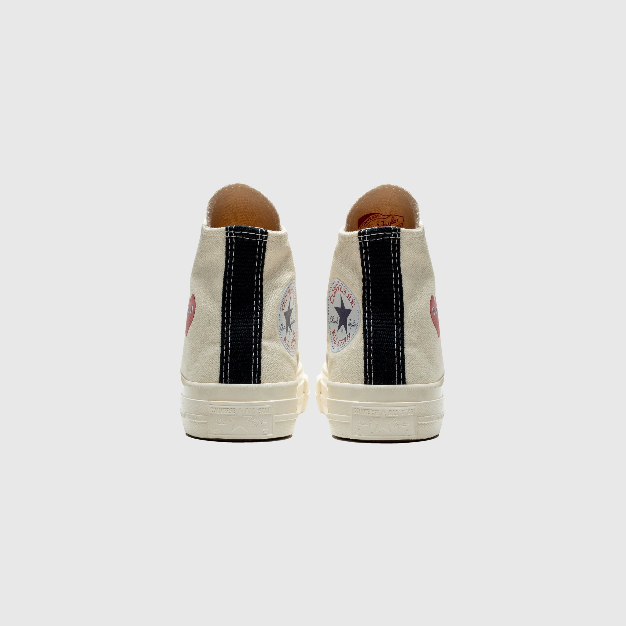 Chuck Taylor All Star '70 Hi Kids Sneakers - Milk Single Heart Design | Classic Canvas High-Top Shoes for Boys & Girls | Perfect for School, Play & Casual Outfits