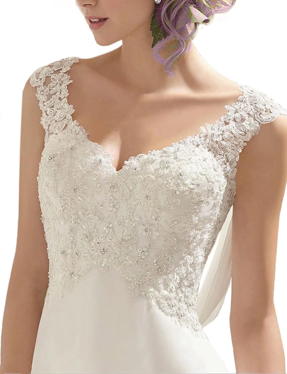 Elegant High Low Beach Wedding Dress with Sequins - Sleeveless Sweetheart Neckline Pleated Bridal Gown for Women | Perfect for Beach, Destination & Summer Weddings