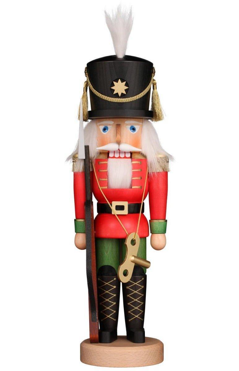 Christian Ulbricht Classic Red Toy Soldier Nutcracker - Handcrafted German Christmas Decoration for Holiday Tree, Mantel & Tabletop Display