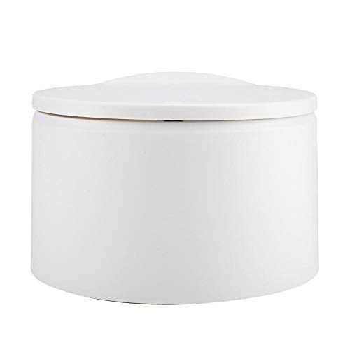 Zerodis Mini Double Layer Plastic Trash Can with Lid - Compact Desktop Garbage Bin for Home, Office, Bathroom & Kitchen Countertop (White) | Perfect for Small Spaces, Waste Segregation & Stylish Organization