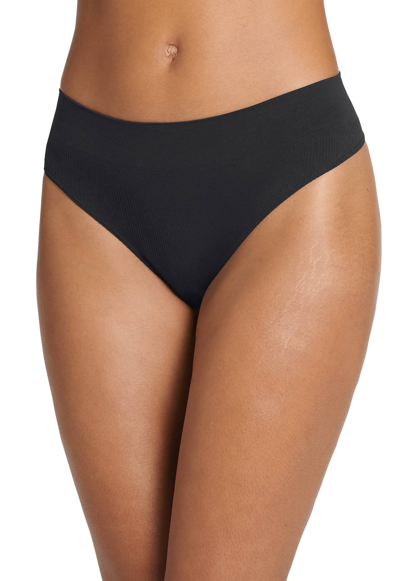 Jockey Women's Seamless Ribbed Thong Underwear - Soft & Comfortable for Everyday Wear, Yoga, and Workout
