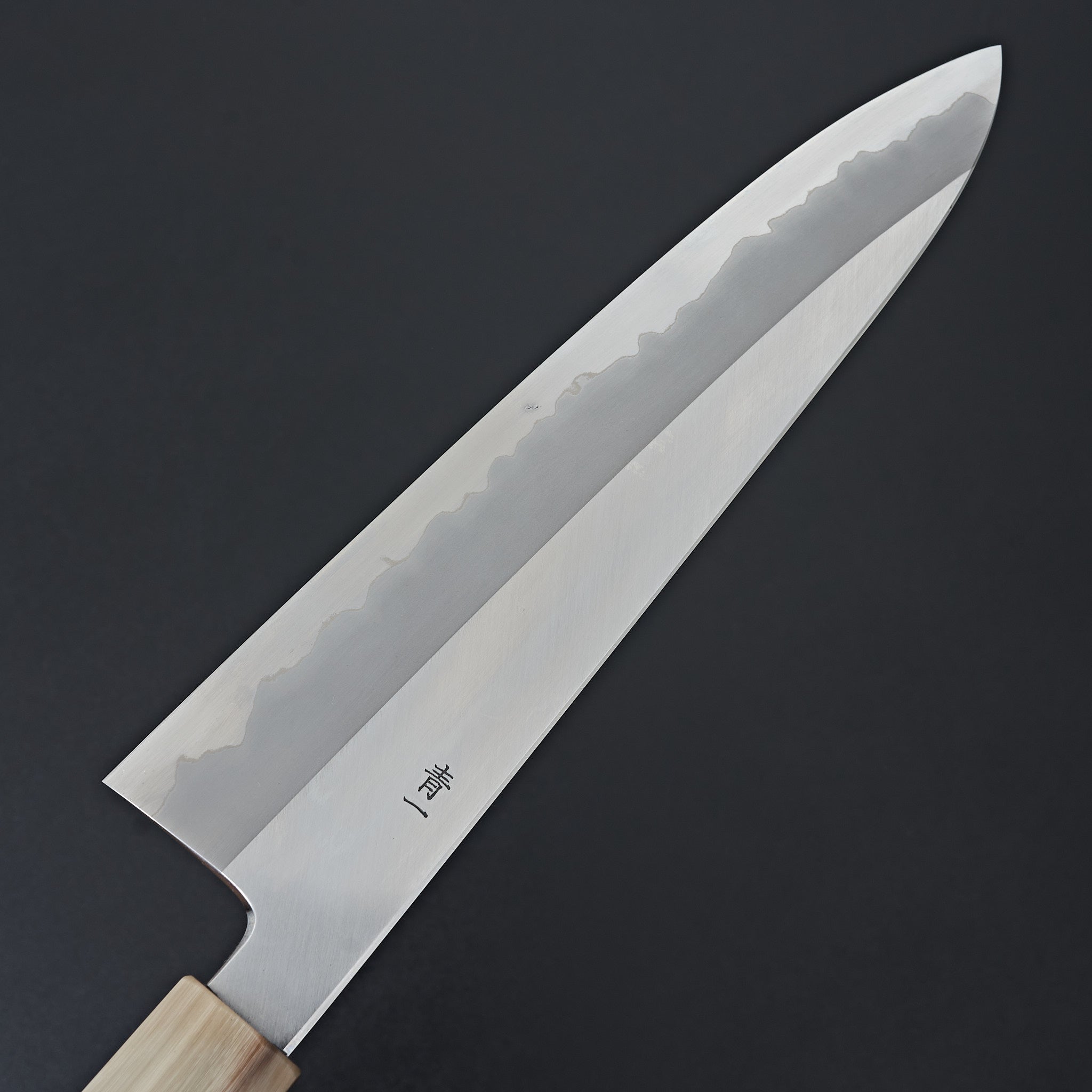 Hitohira Tanaka Kyuzo Blue #1 Stainless Clad Gyuto 240mm Japanese Chef Knife with Taihei Makassar Ebony Handle - Perfect for Sushi, Meat Cutting & Professional Kitchen Use