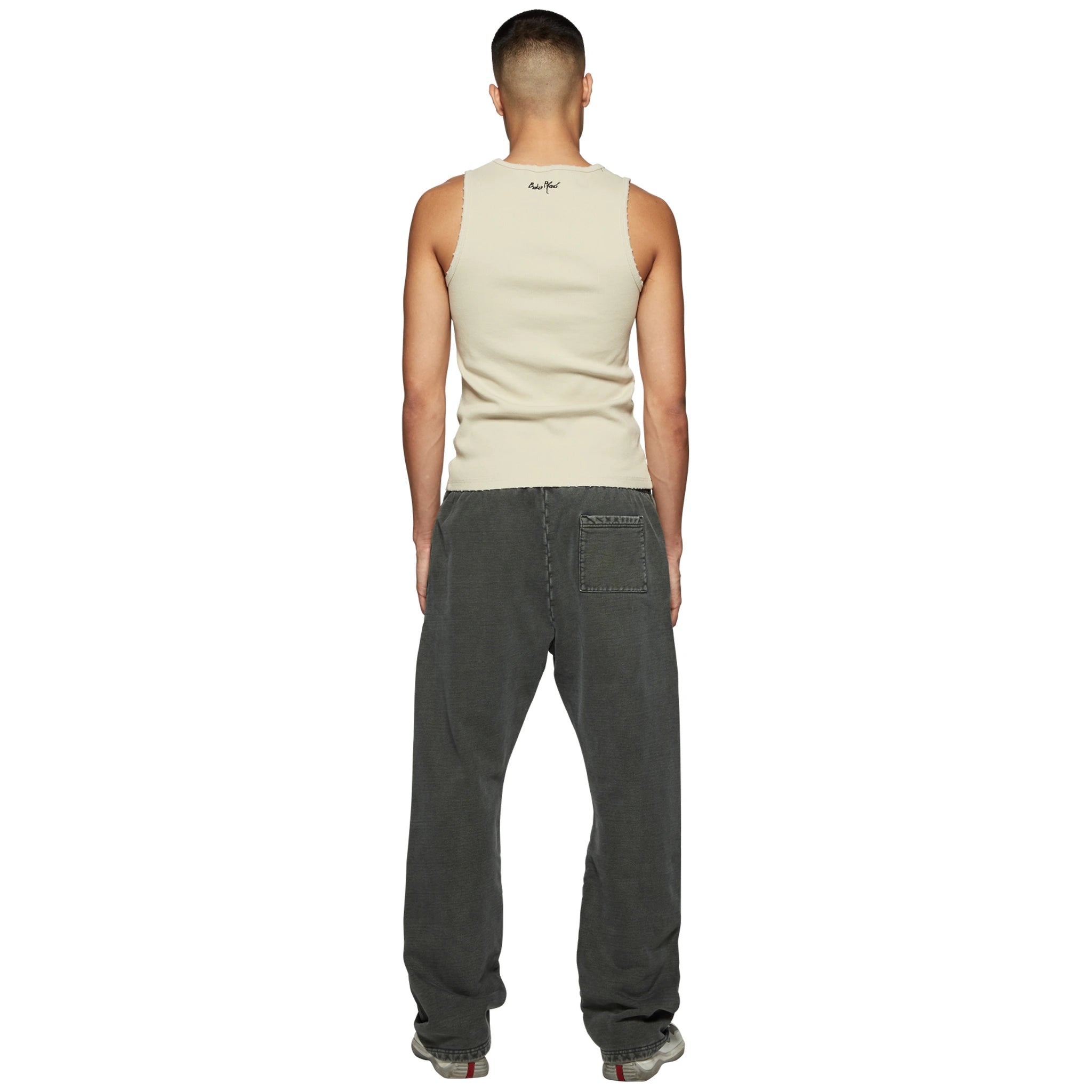 Broken Planet Basics Straight Leg Washed Soot Black Sweatpants for Men - Comfortable Casual Lounge Pants for Home, Gym & Streetwear Fashion
