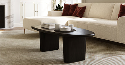 Modern Round Coffee Table - Solid Wood Living Room Furniture for Home Decor | Perfect for Small Spaces, Apartments & Cozy Living Rooms