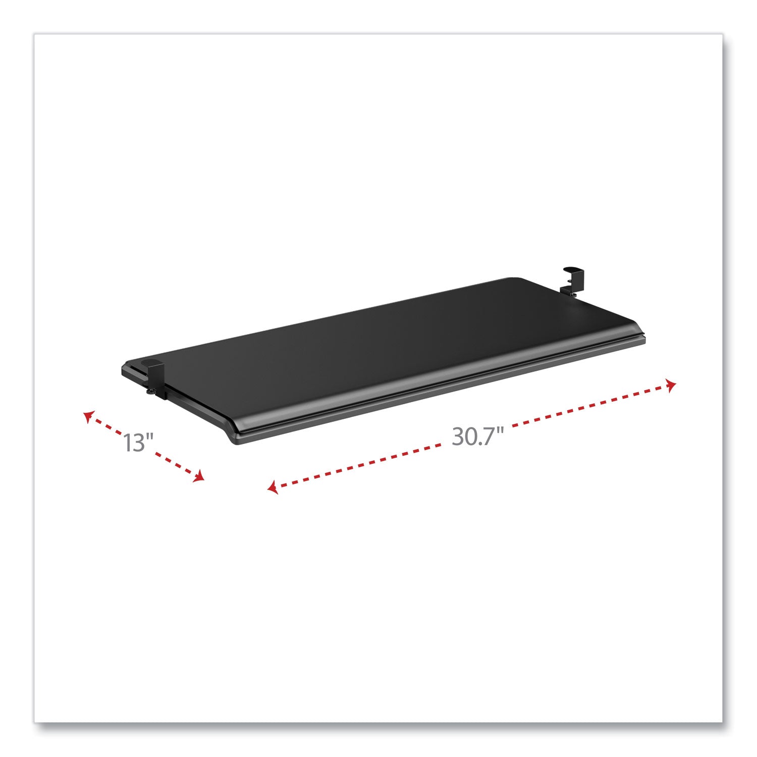 Alera® Adaptivergo Clamp On Keyboard Tray - 30.7 x 13 Inches, Black Ergonomic Adjustable Desk Tray for Home Office & Gaming Setup