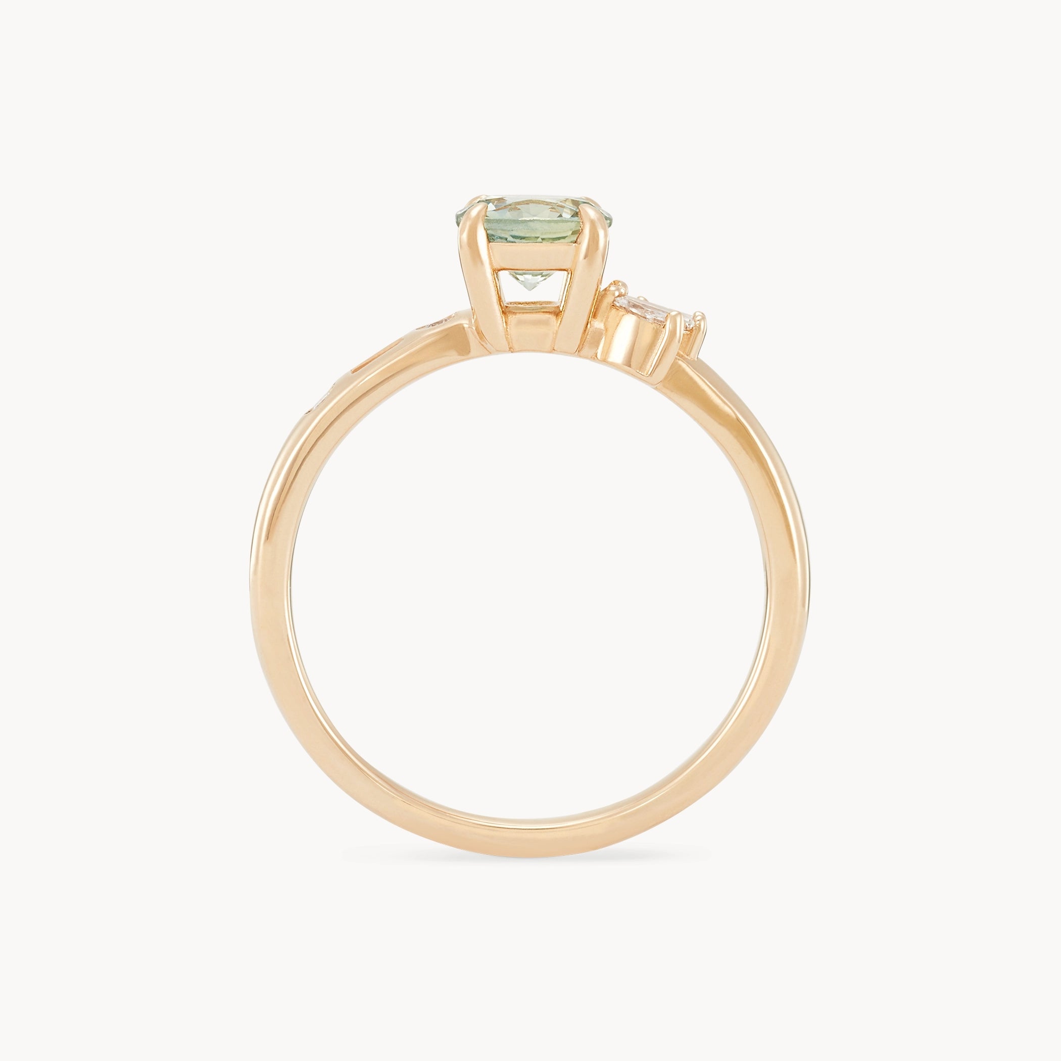 Unique Wild Lover’s Path Ring - 14K Yellow Gold with Round Sapphire Gemstone | Perfect for Anniversary Gifts, Engagement & Romantic Occasions