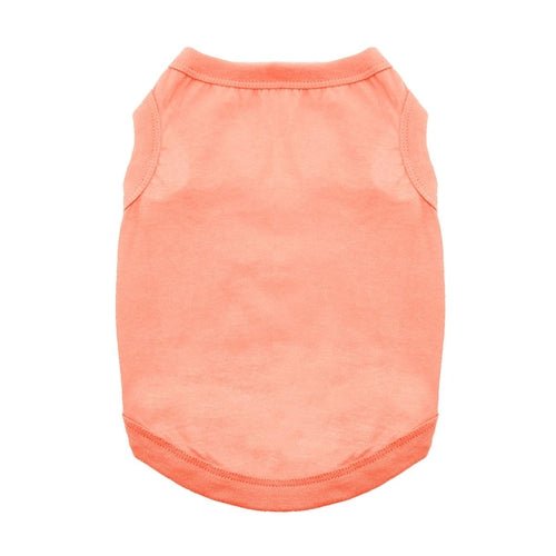 Soft Cotton Dog Tank Top - Coral Color - Perfect for Summer Walks and Outdoor Adventures