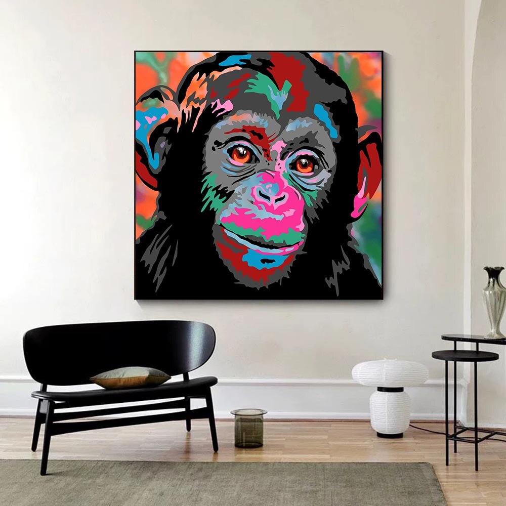 Limited Edition Monkey Face Poster - Unique Wall Art for Home & Office Decor - Perfect for Living Rooms, Bedrooms & Gifts