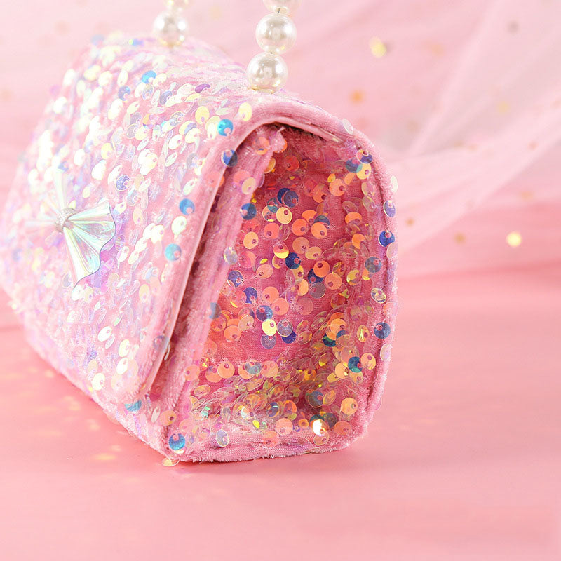 Sparkly Sequin Bow Princess Crossbody Handbag for Women - Elegant Evening Purse for Parties, Weddings & Special Occasions