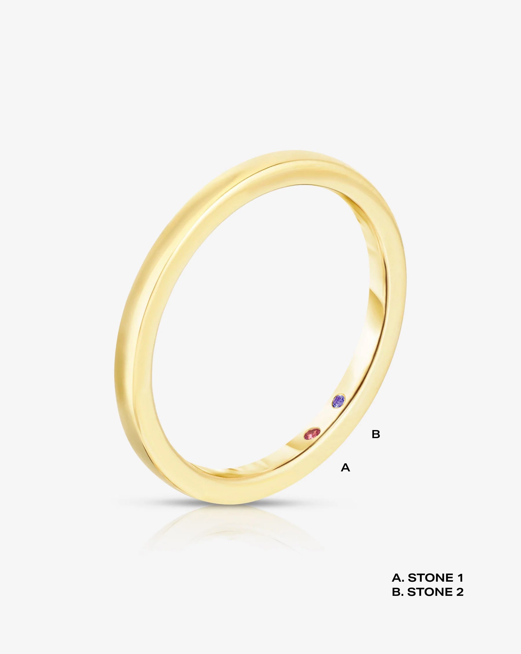 1.5mm Birthstone Band Ring - Elegant Stackable Jewelry for Women, Perfect for Gifts, Anniversaries & Everyday Wear