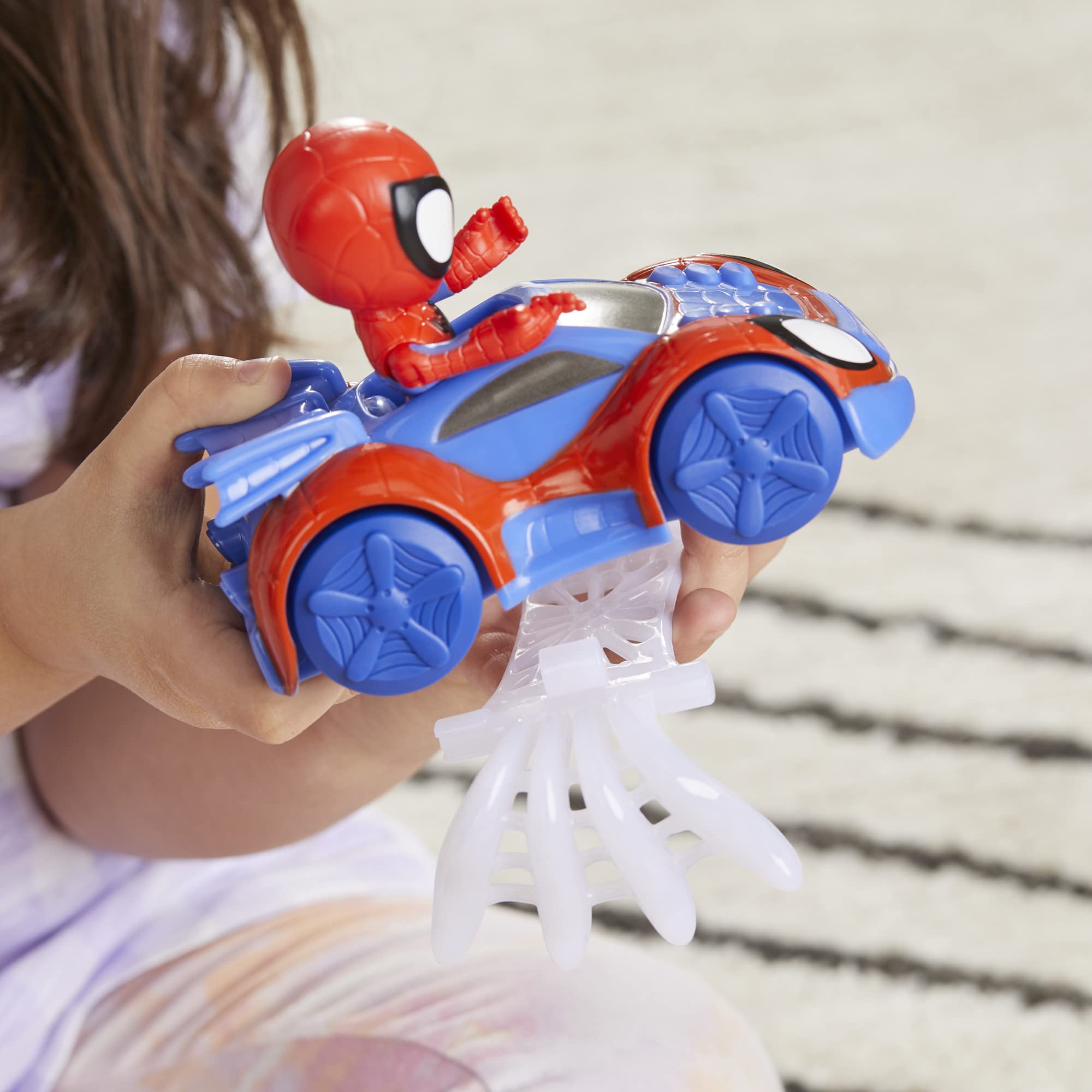 Spidey and His Amazing Friends 4-Inch Action Figure with Web Crawler Vehicle - Marvel Superhero Toy for Preschool Kids Ages 3+ | Easter Gift, Birthday Present, Pretend Play, Role-Playing Fun