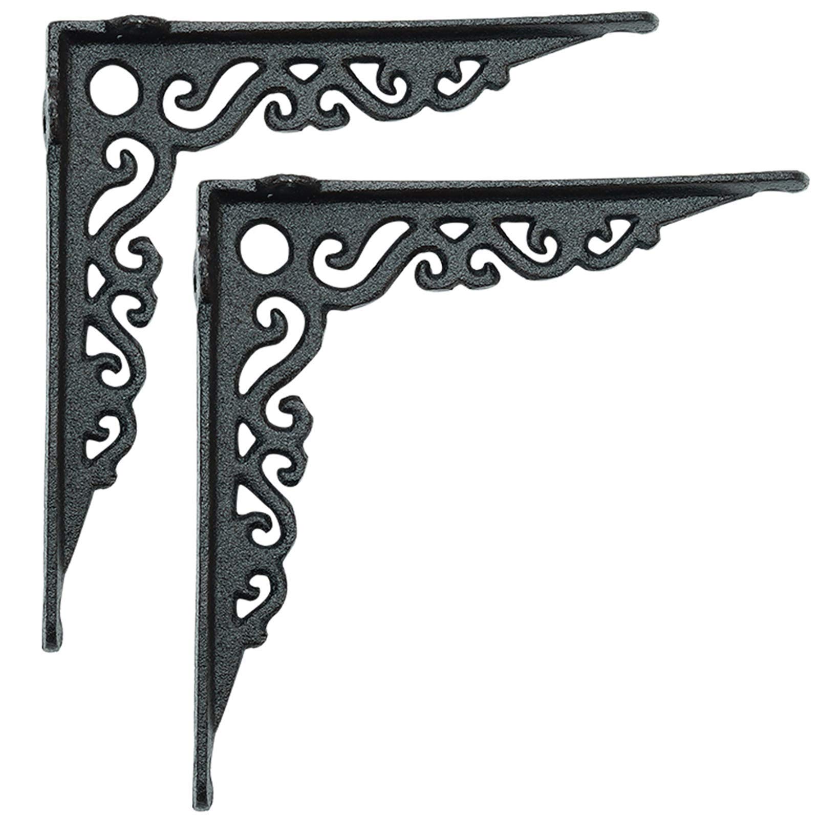 Vintage Industrial Cast Iron Shelf Brackets 7