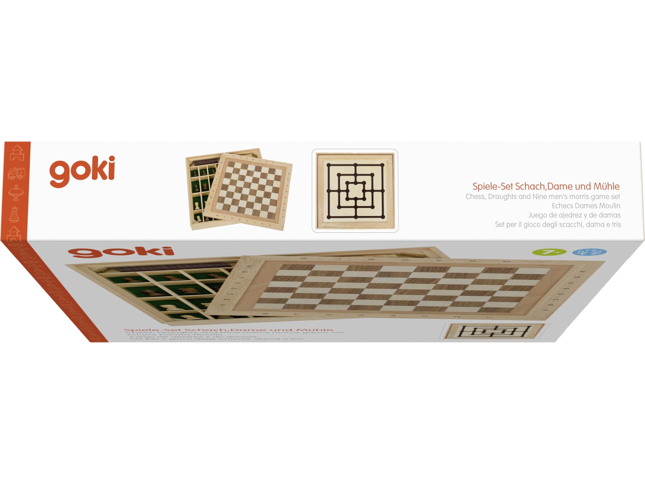 Goki Wooden Compendium - Premium Wooden Puzzle Game for Kids & Adults | Fun Brain Teaser & Educational Toy for Family Game Night, Travel & Classroom Activities