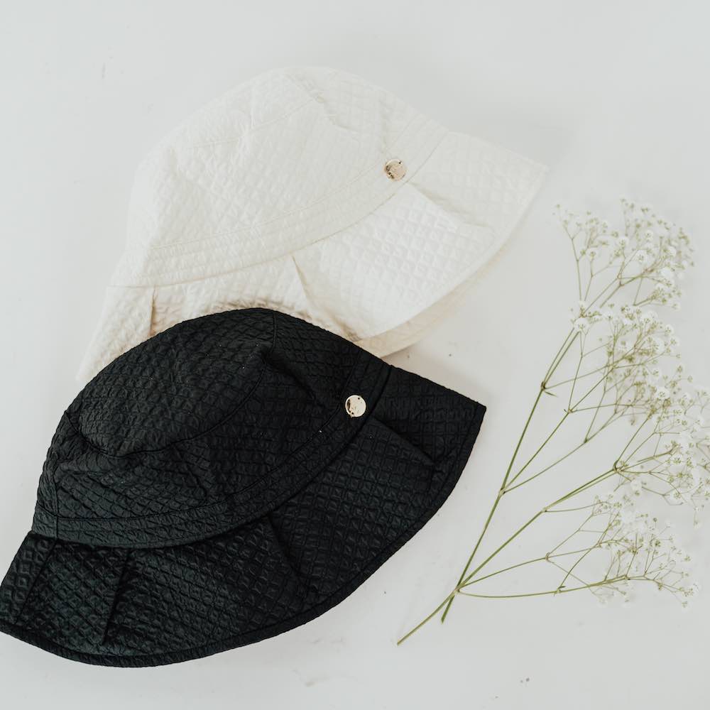Frankie Quilted Bucket Hat for Women - Stylish Sun Protection Summer Hat with Adjustable Chin Strap - Perfect for Beach, Hiking, and Outdoor Activities