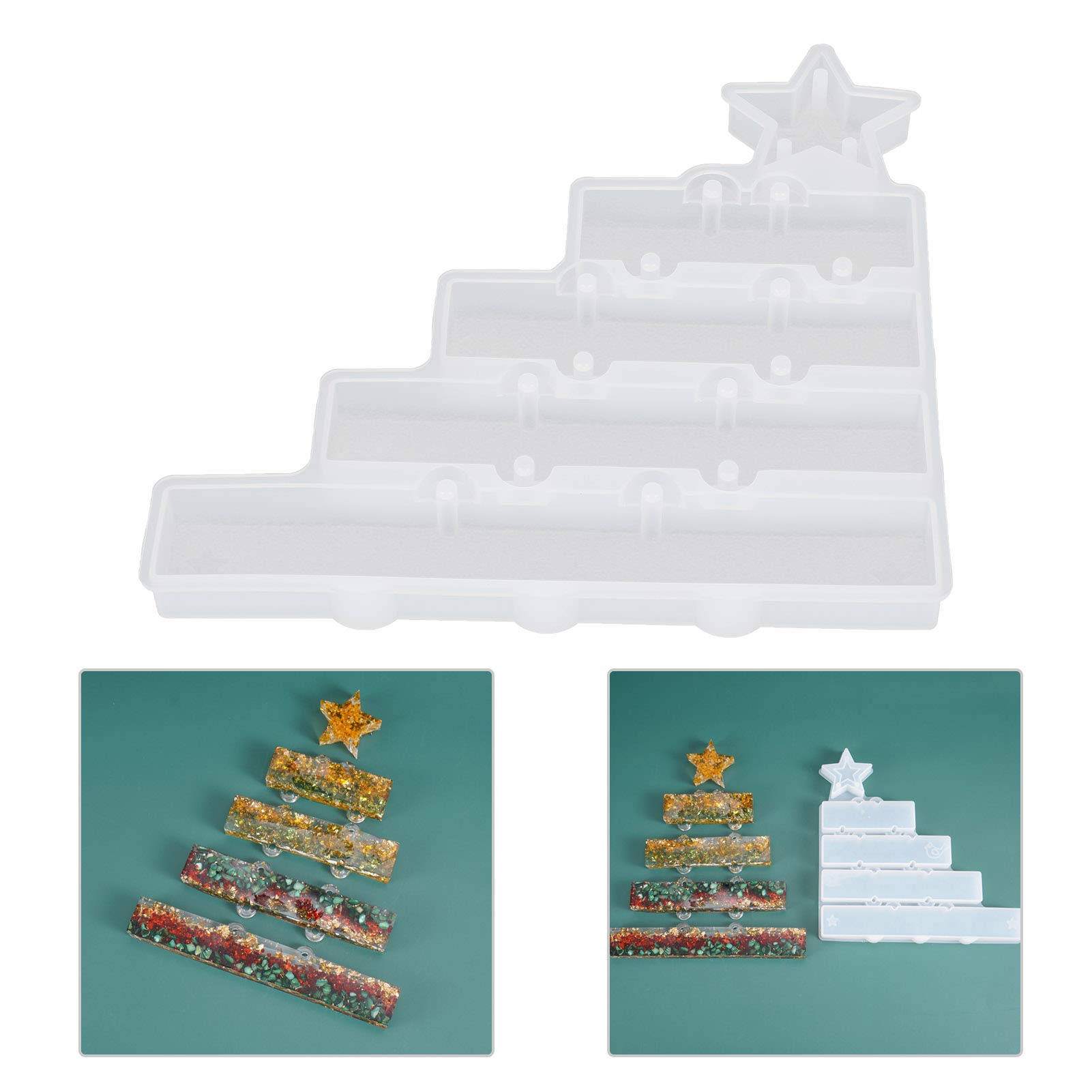 Pinsofy 5Pcs Silicone Molds for DIY Crafts - Resin, Soap, Candle Making - Perfect for Home Decor, Desktop Decoration & Gift Making