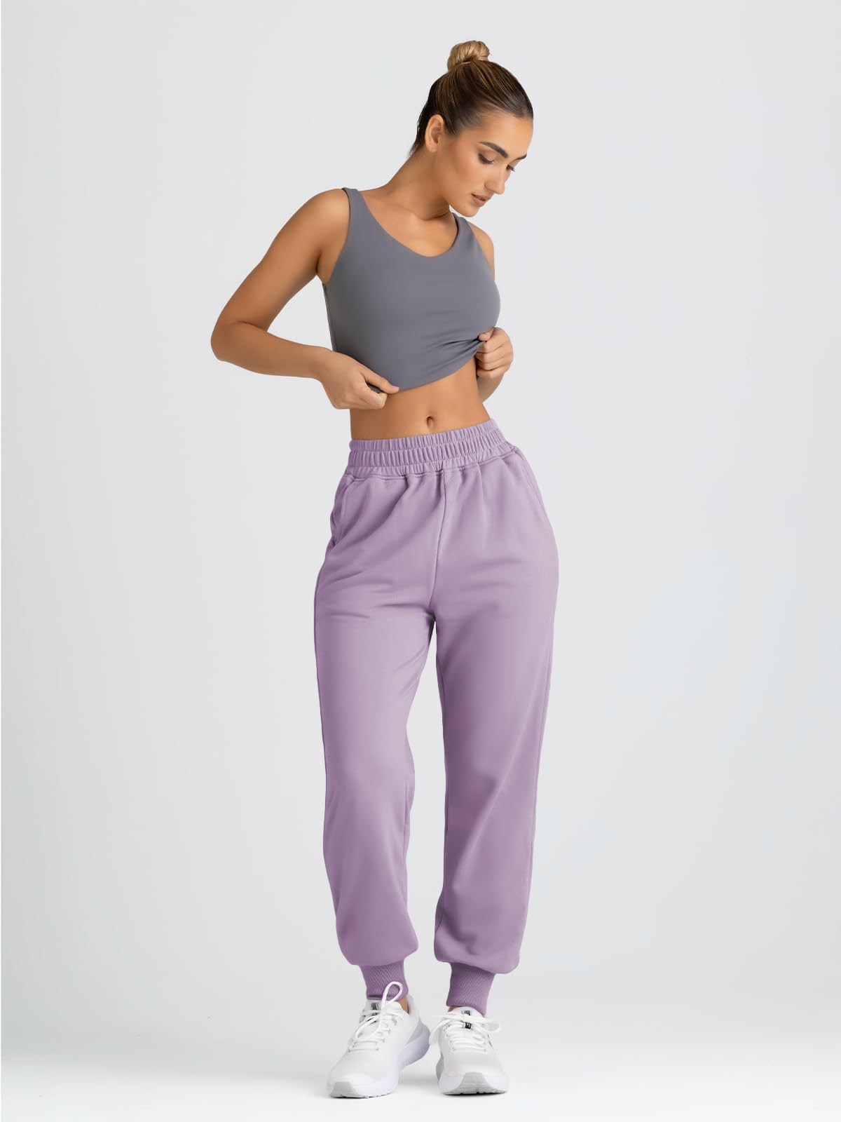 Yovela Women's High Waisted Baggy Sweatpants - Casual Joggers with Pockets for Fall | Y2K Aesthetic Warm Lounge Pants for Home, Gym & Streetwear Fashion