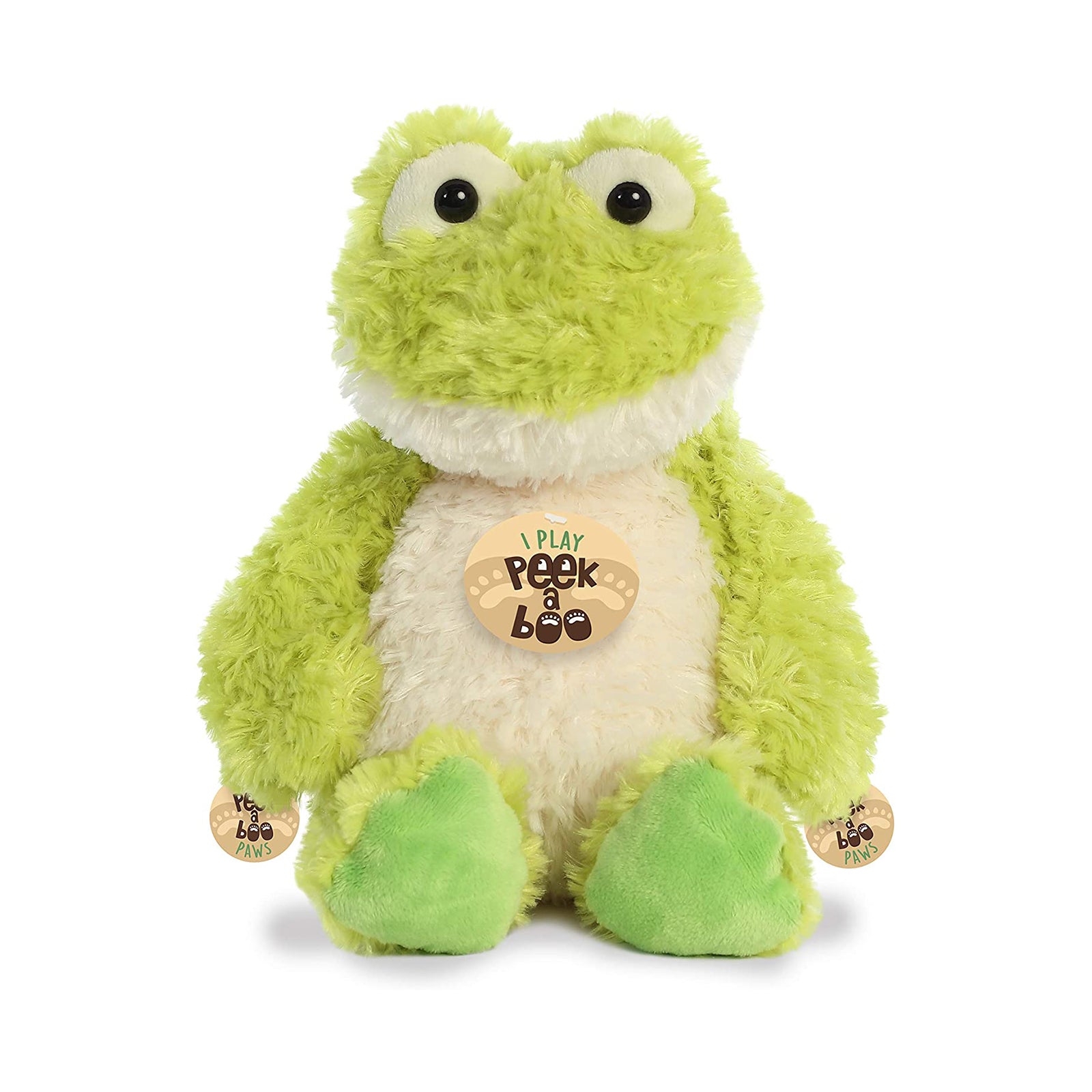 Aurora Peek A Boo Frog 12 Inch Plush Stuffed Animal Toy - Perfect for Kids' Bedtime, Nursery Decor & Gift Giving