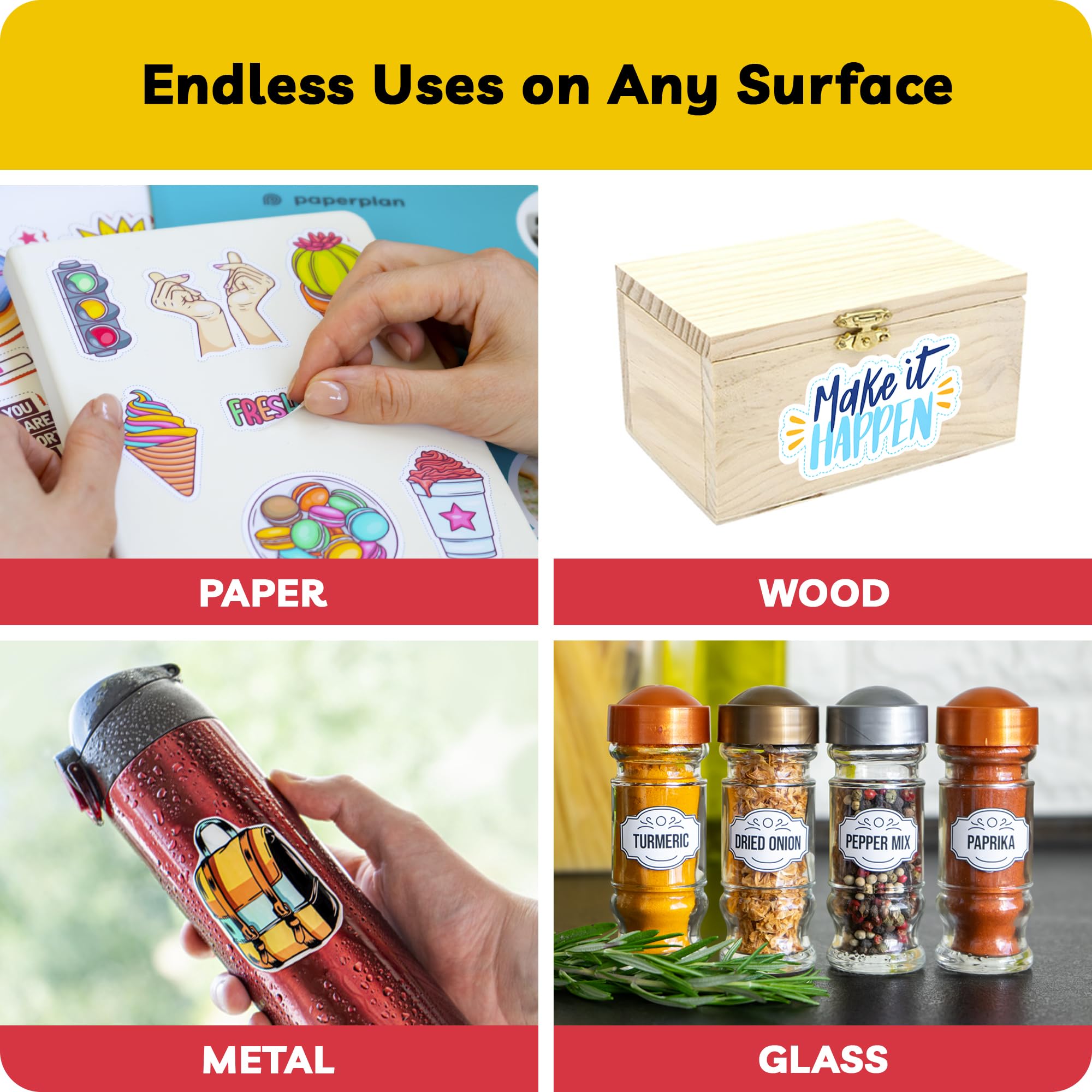 Premium Inkjet Sticker Paper - 30 Sheets, 8.5 x 11