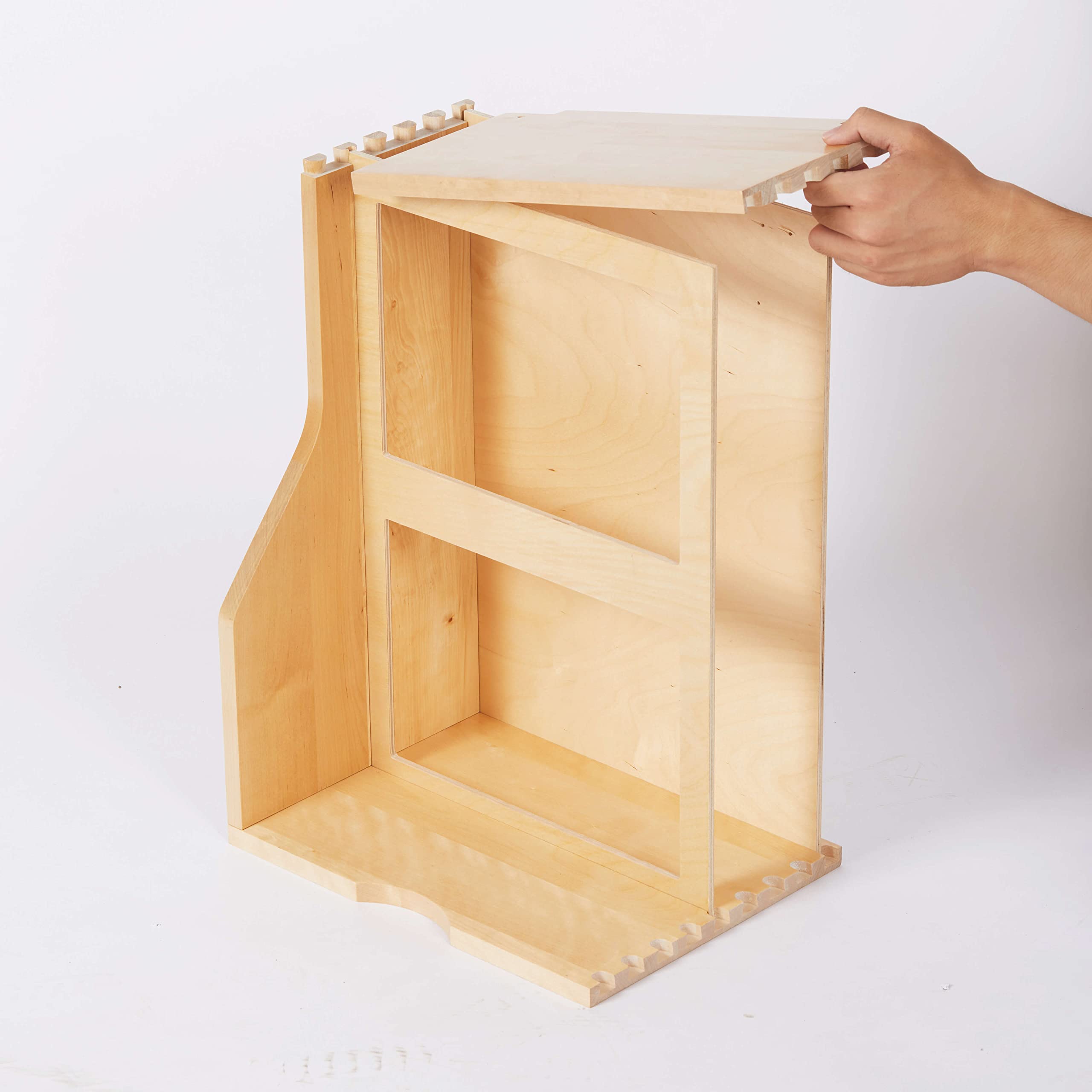 Soft Close Pull-Out Trash Can Drawer for Kitchen Cabinets - Wooden RTA Base Cabinet Organizer with Sliding Mechanism (Trash Bins Not Included) | Perfect Under Sink Storage & Kitchen Waste Management Solution