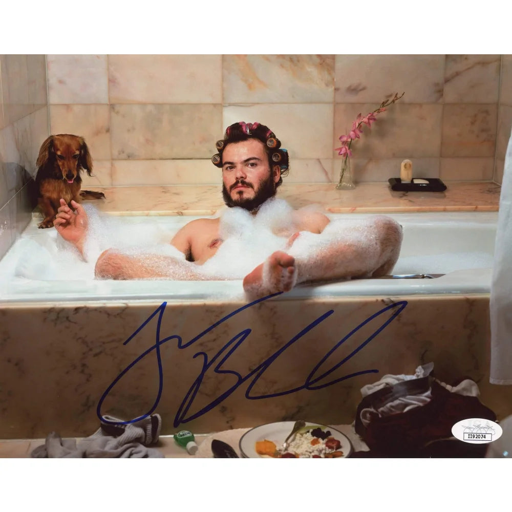 Jack Black Autographed 8x10 Photo with JSA COA - Signed Memorabilia from Tenacious D & School of Rock - Perfect for Movie Fans, Music Collectors & Home Theater Decor