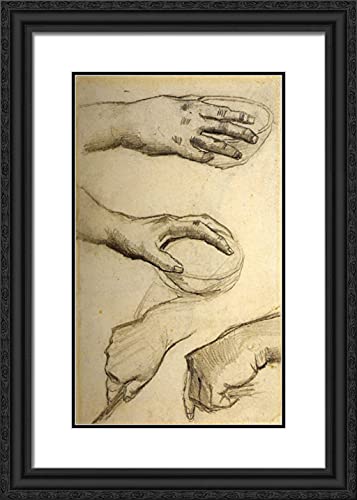 Black Ornate Wood Frame with Double Matting