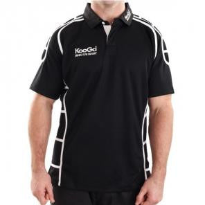 KOOGA Junior Piped Teamwear Rugby Shirt - Black/Sky - Match & Training Jersey for Youth Rugby Players - Perfect for Games, Practice, and Team Events