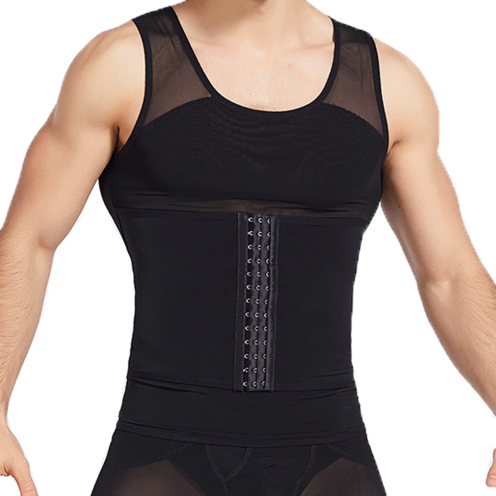 Hoxekle Men's Waist Trimmer Vest - Breathable Slimming Body Shaper, Gym Workout Abdomen Compression Shirt for Body Shaping & Weight Loss - Perfect for Fitness Training, Postpartum Recovery & Daily Wear