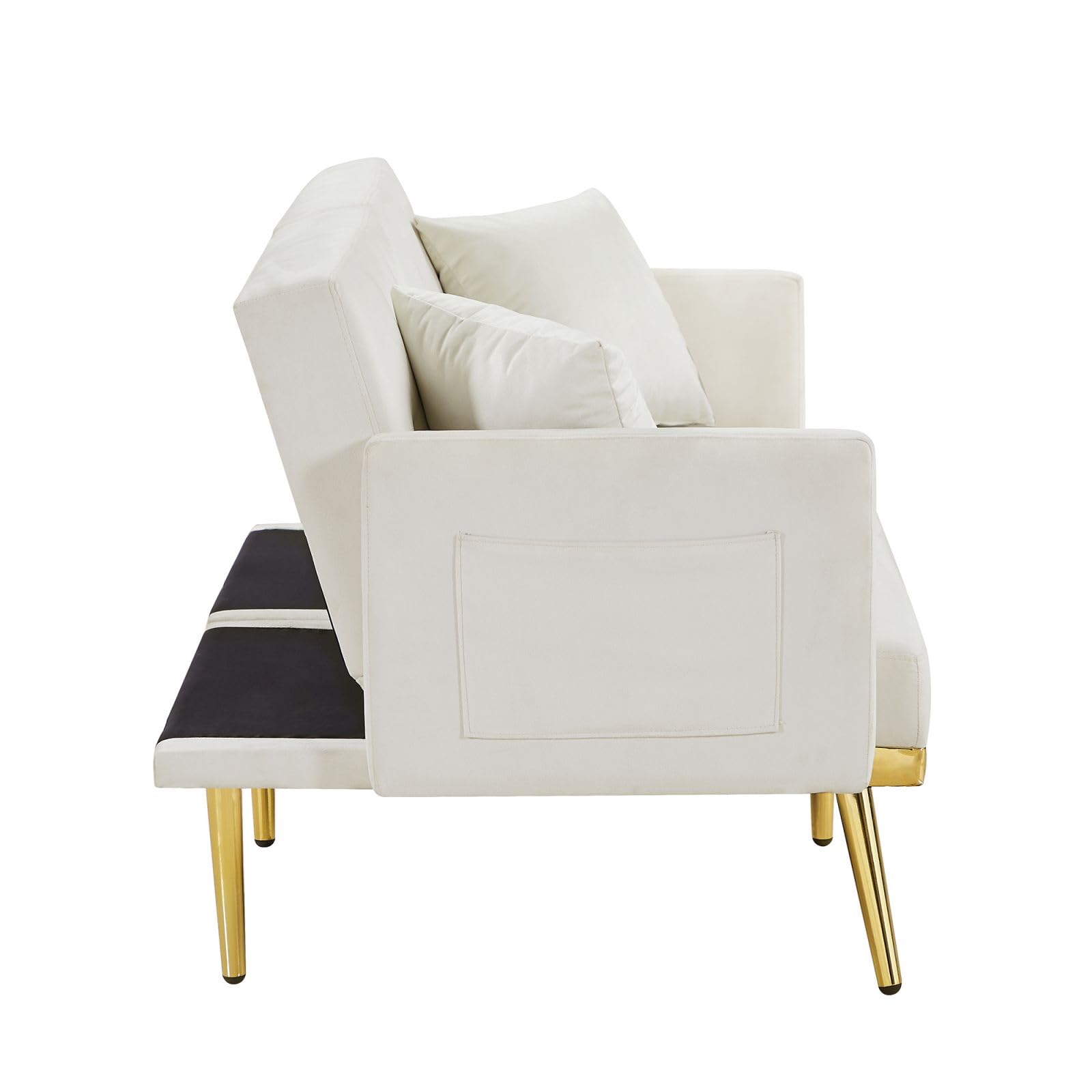 Velvet Futon Sofa Bed 59
