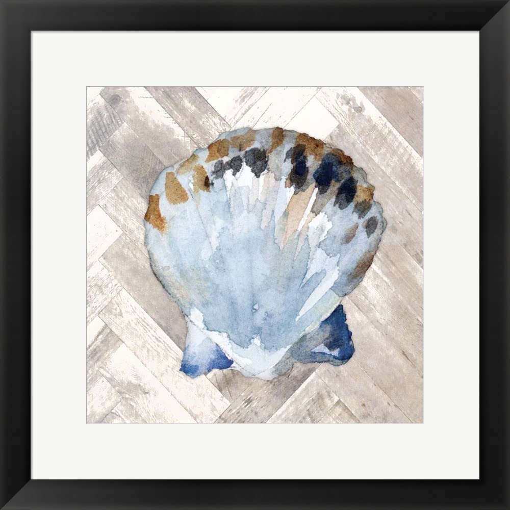 Modern Coastal II Framed Art Print by Lanie Loreth - 21x21 Inches Black Frame Wall Decor for Living Room, Bedroom & Office | Beach House Style Picture