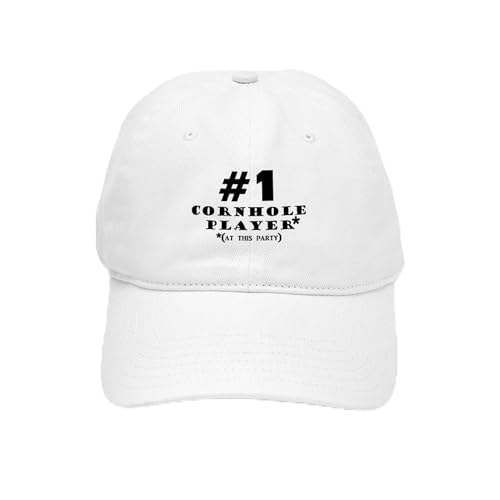 White - #1 Cornhole Player Cap