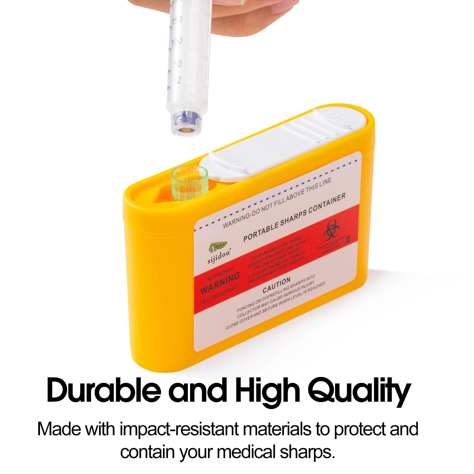 Portable Sharps Container for Safe Disposal of Insulin Needles & Medical Sharps - Travel & Home Use (3-Pack) | Ideal for Diabetics, Healthcare & Travel Safety