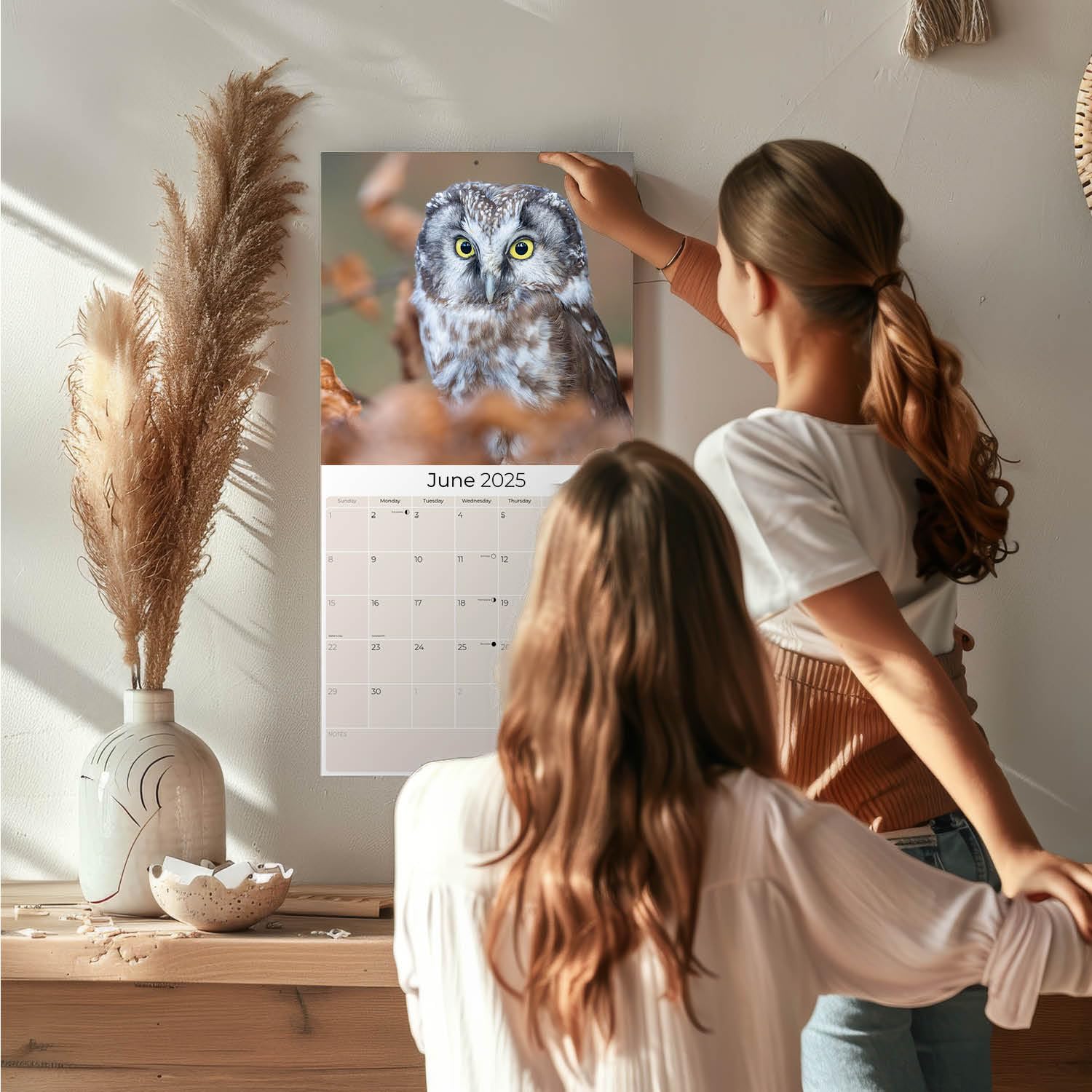 2024-2025 Owls & Wildlife Wall Calendar - 12