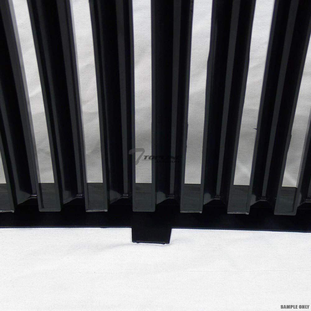 **1999-2004 Ford F250 F350 F450 F550 Super Duty & 2000-2004 Excursion Glossy Black Vertical Front Bumper Grille - Heavy Duty Replacement for Off-Road & Towing**