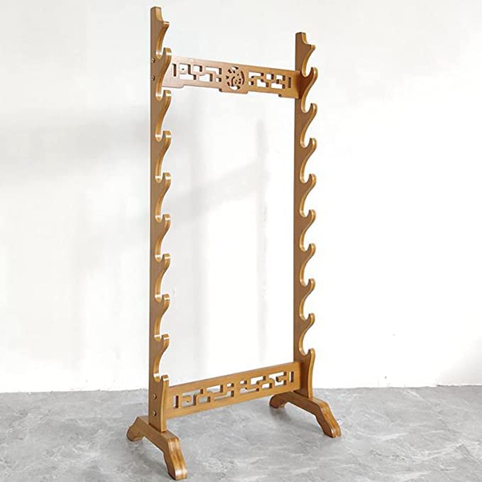 SUNSKYOO 9-Layer Hollow Sword Mount Stand - Vertical Weapon Display Stand for Martial Arts Swords, Floor Display Stand for Swords & Collectibles | Perfect for Home Decor, Dojo Display, or Collector Showcase