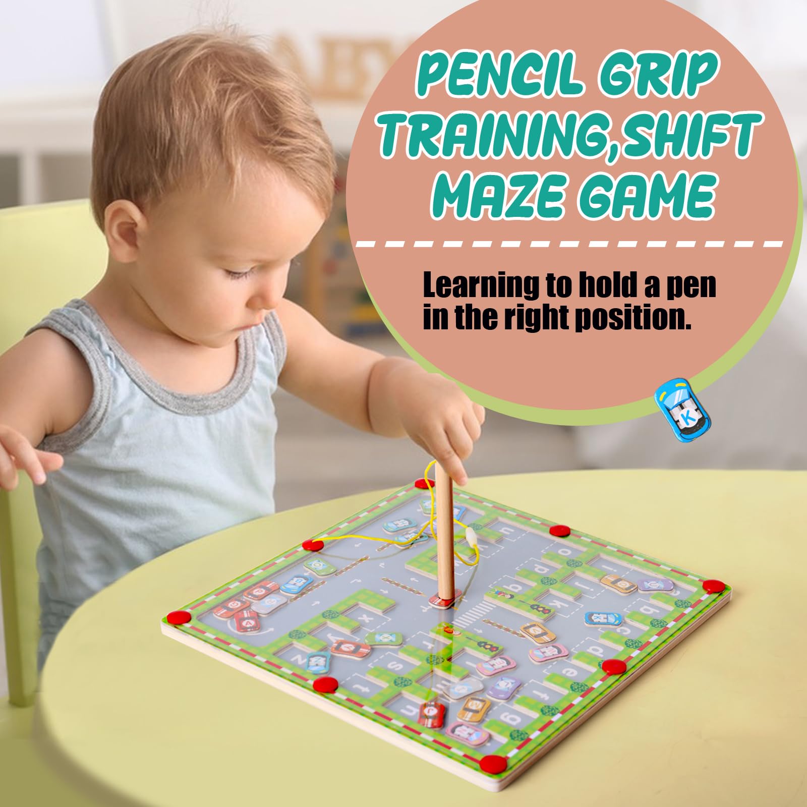 Montessori Magnetic Alphabet Maze Toy - Fine Motor Skills Learning Game for Toddlers Ages 3-5 | Sensory Educational Toys for Preschool Boys & Girls | Perfect for Classroom & Homeschool Activities