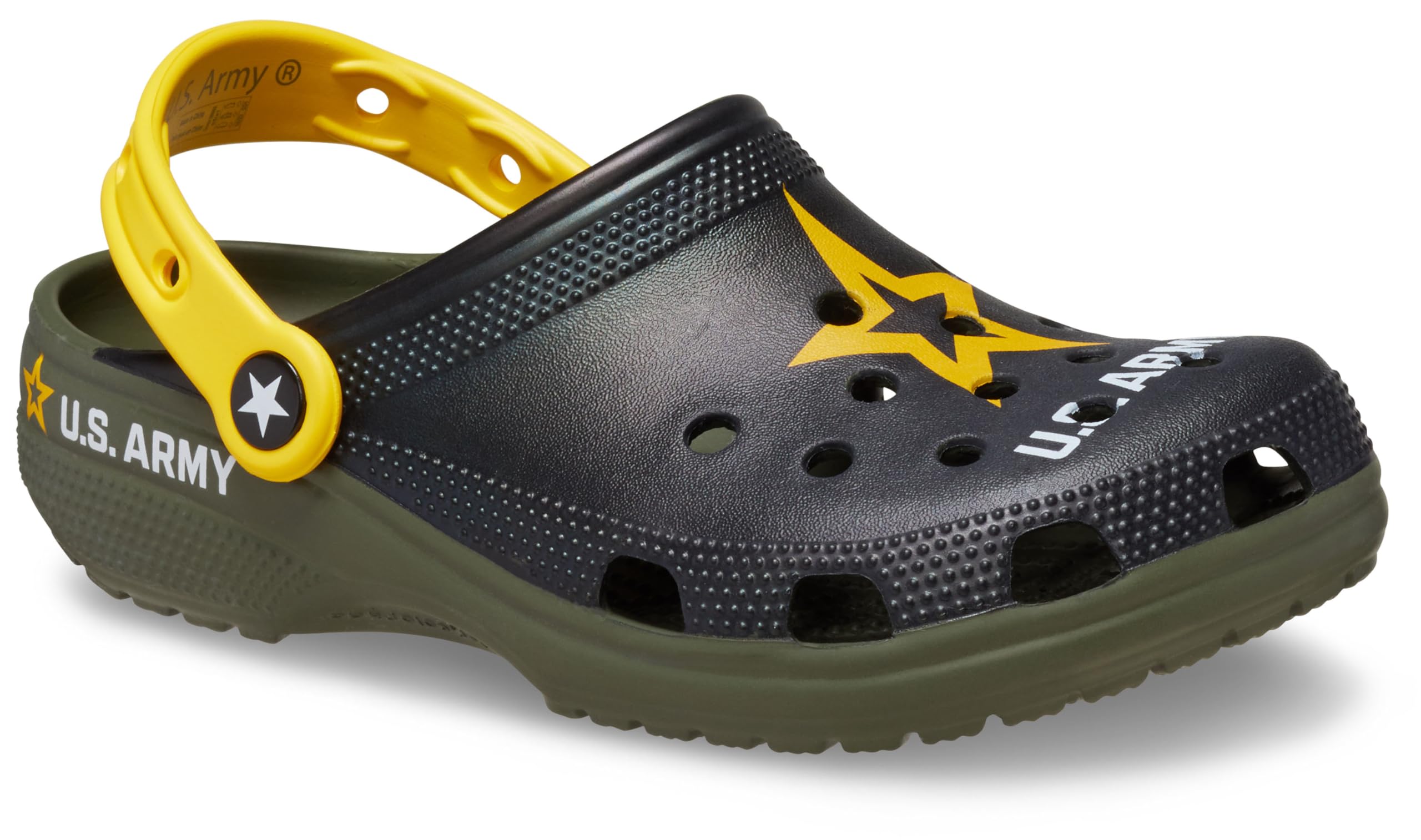 Crocs Unisex Classic United States Military Clogs - Army Green Comfort Shoes Size 15 Women/13 Men - Perfect for Military Personnel, Nurses & Outdoor Enthusiasts