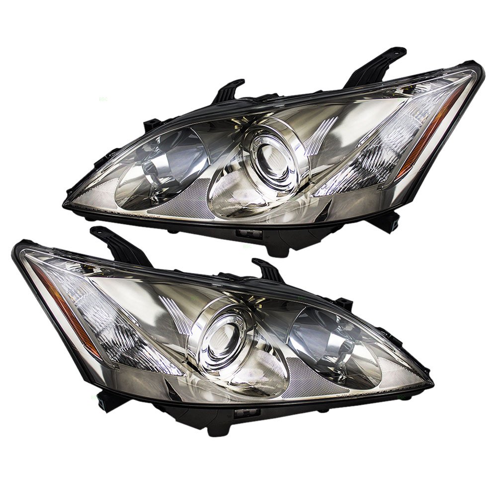 Brock Replacement Halogen Headlights for Lexus ES350 - Driver & Passenger Side Compatible with 8113033670 8117033670 - Perfect for Night Driving & Enhanced Visibility