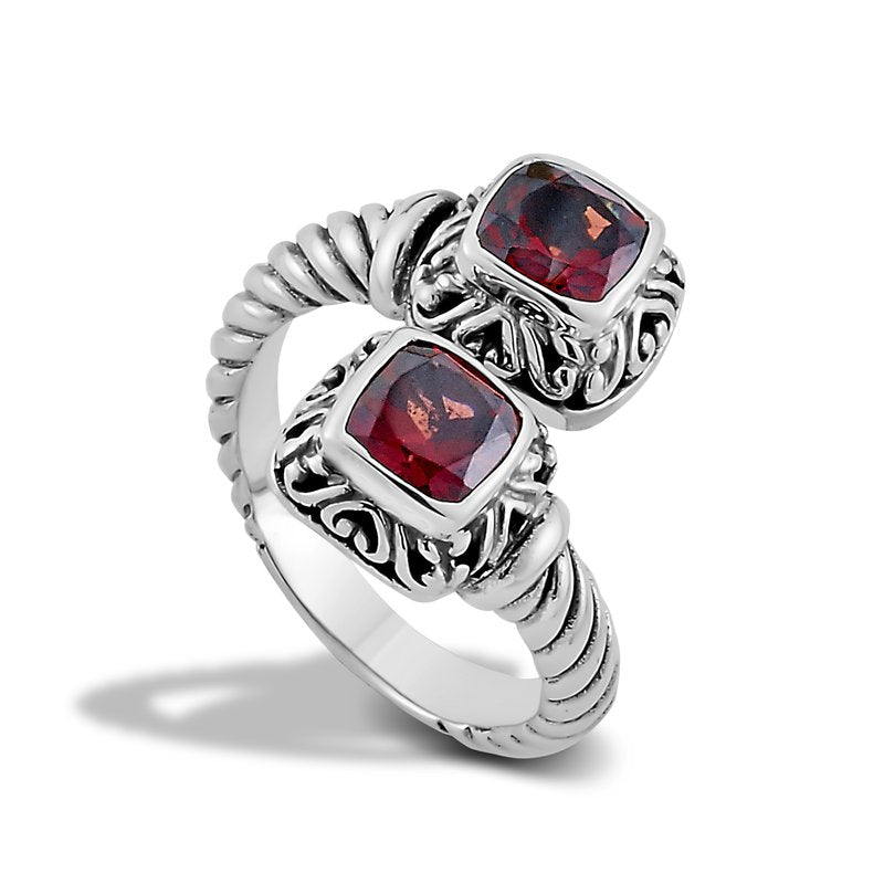 Guntur Ring Garnet - Elegant Red Gemstone Jewelry for Women | Perfect for Weddings, Parties & Special Occasions