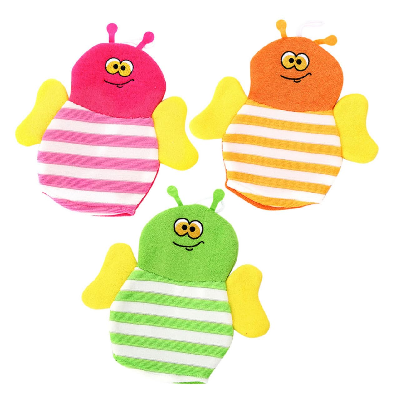 15 Pcs Kids Bath Gloves & Washcloths - Soft Polyester Cotton Bath Towel Puppets for Toddler & Baby Bath Time Fun - Perfect for Sensitive Skin, Playtime & Learning Colors