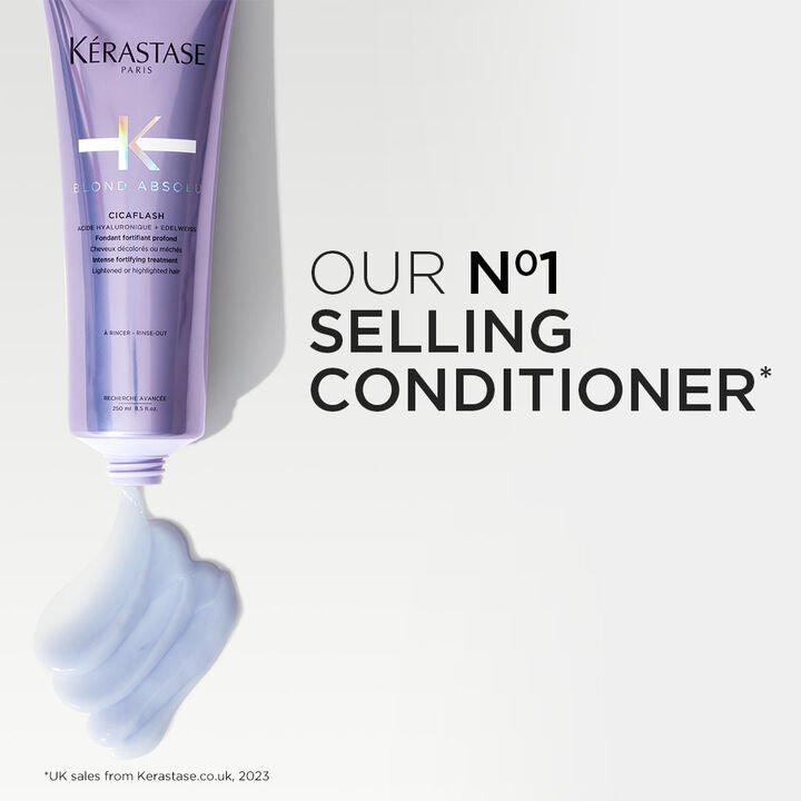 Kérastase Blond Absolu Cicaflash Conditioning Treatment for Blonde Hair - Repair & Brighten Damaged Hair | Salon-Quality Hair Care for Color-Treated Blonde Hair at Home