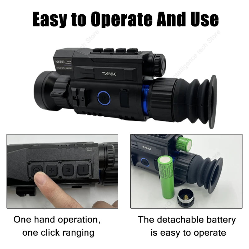 Tanke TR35/TR50 Thermal Imaging Scope - 384x288 Resolution Night Vision Camera for Hunting, Wildlife Observation & Outdoor Adventure | Thermal Rifle Sight for Night Hunting, Security Surveillance & Search Rescue