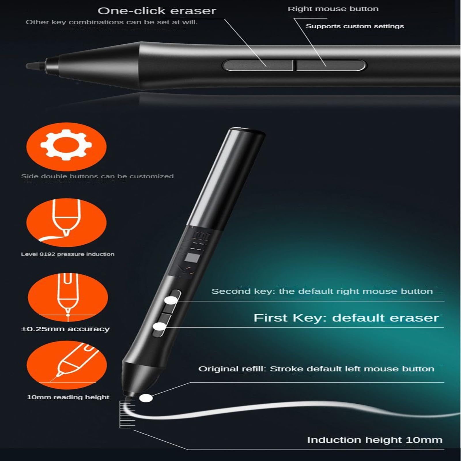 SKUBIS Passive Digital Drawing Tablet for Computers - Compatible with Phones for Design & Sketching | Perfect for Artists, Designers & Online Teaching (Blue)