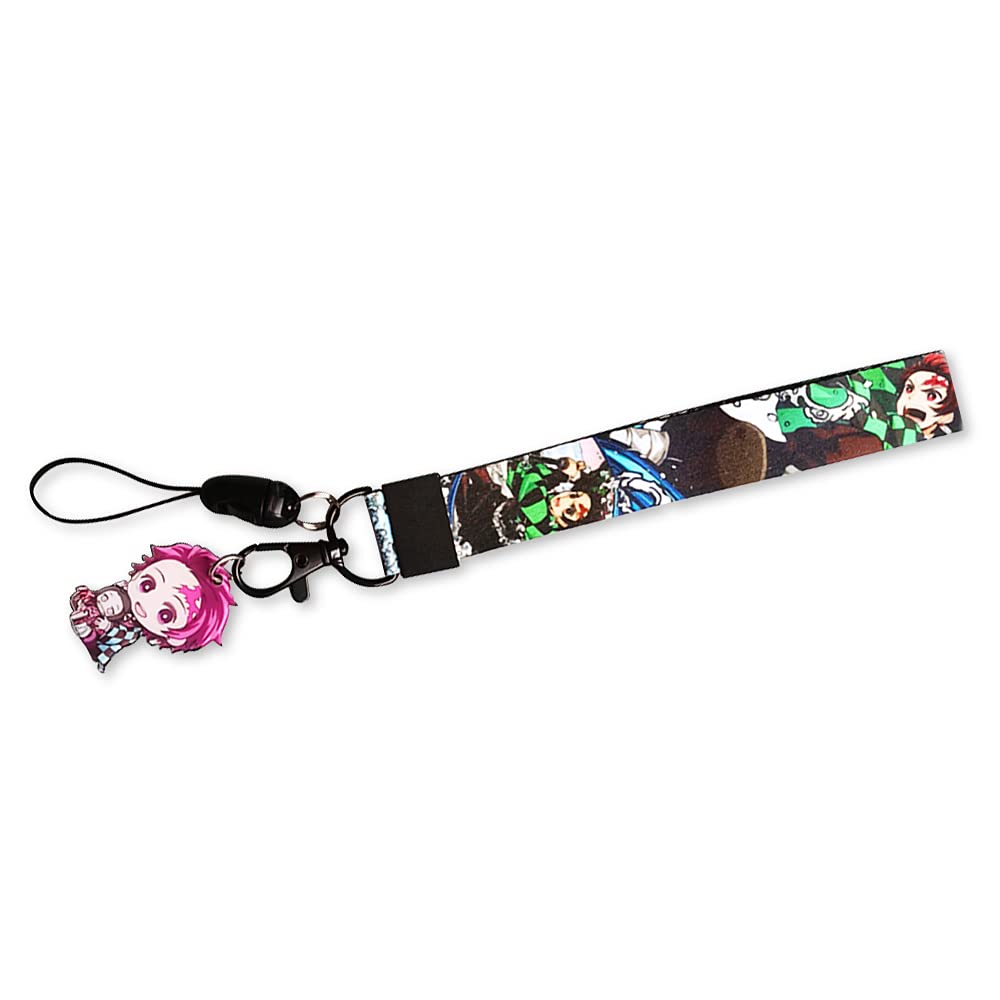 Kamado Tanjirou Anime Wrist Lanyard for Keys & ID Badges - Perfect for Cosplay & Conventions