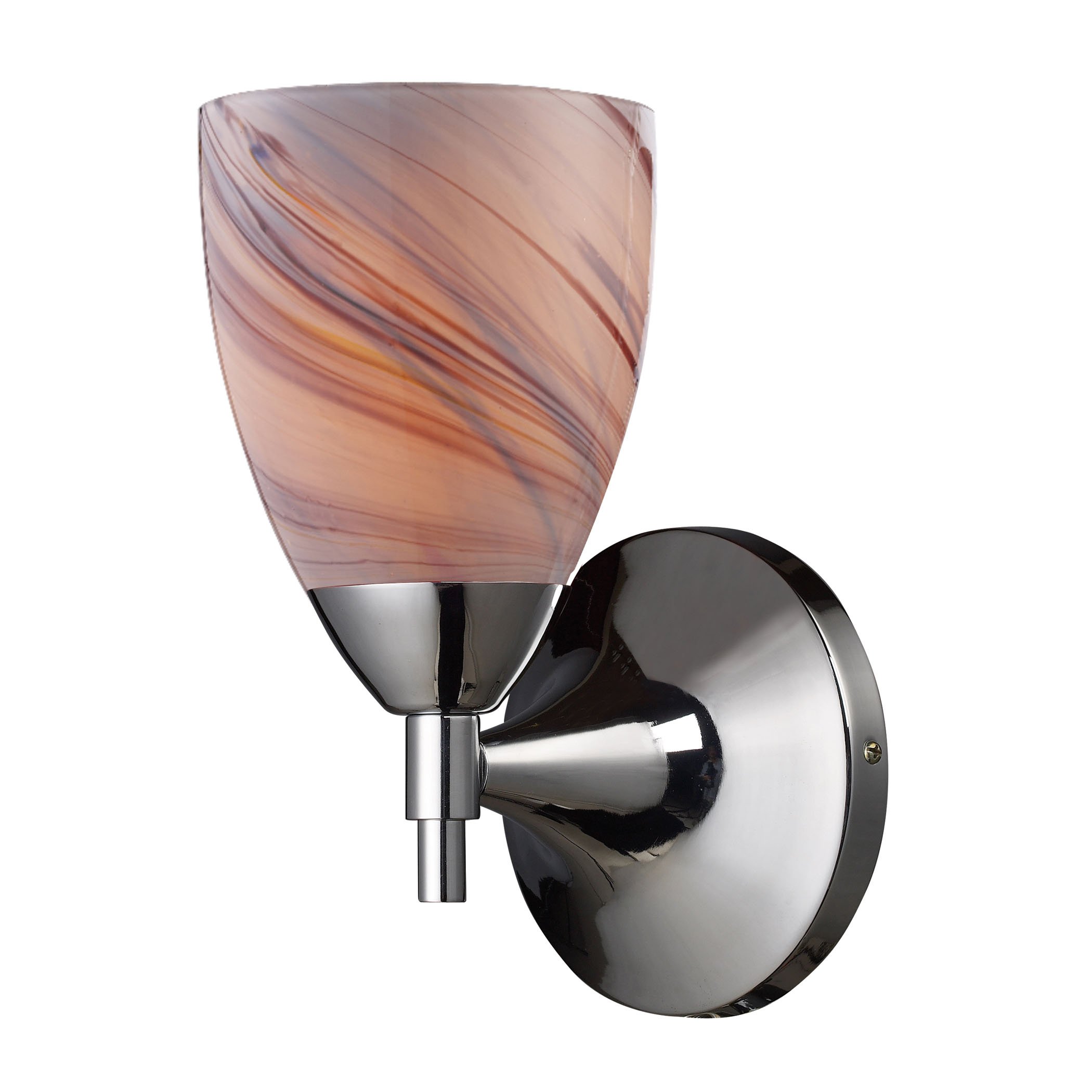 Celina 1-Light Chrome Wall Sconce with Cream Glass Shade - Perfect for Bedroom, Hallway, and Living Room Lighting Decor