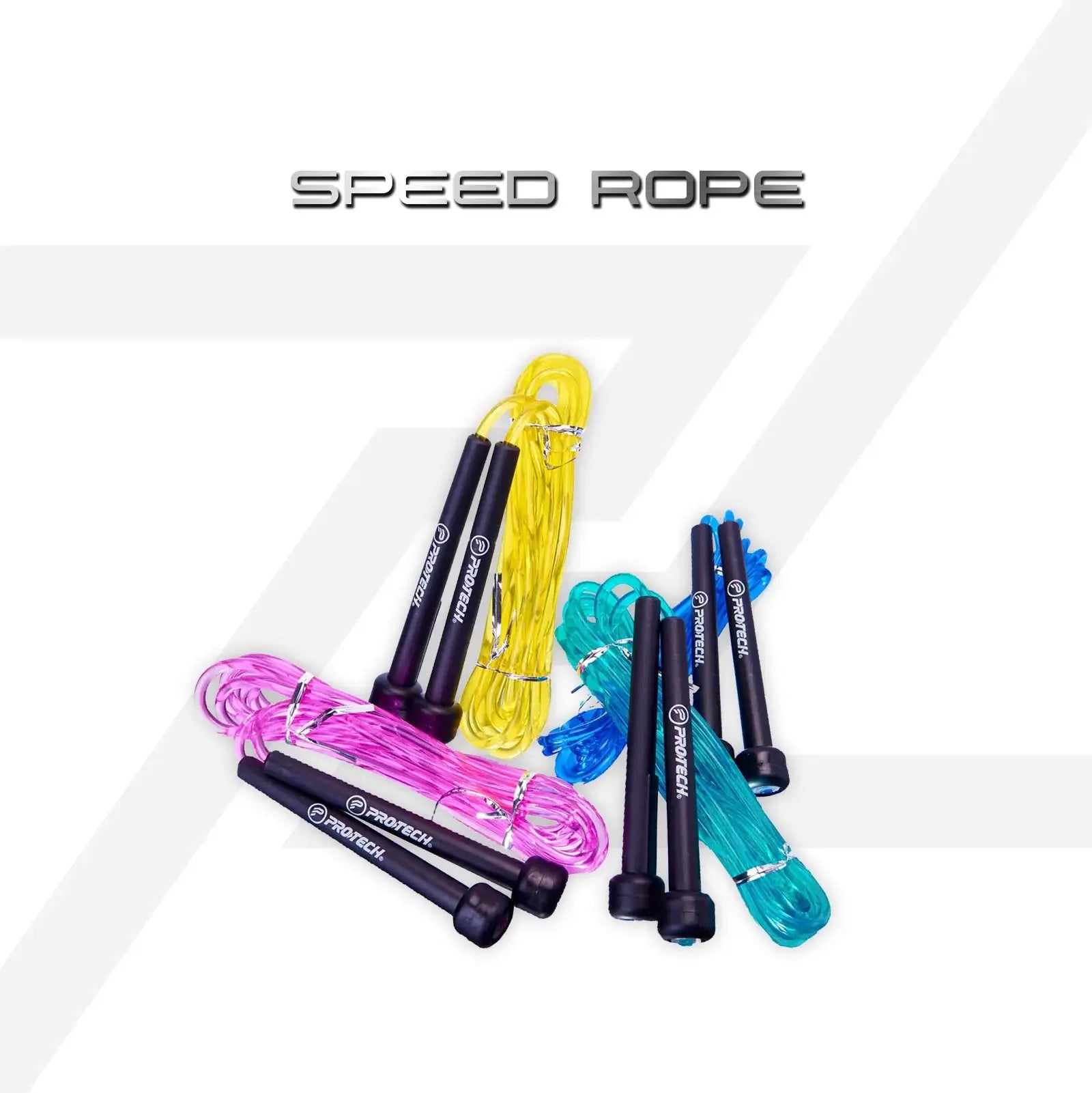 PROTECH Adjustable Speed Jump Rope - Colorful Skipping Rope for Fitness, Boxing & Cross Training - Lightweight & Durable for Home, Gym & Outdoor Workouts