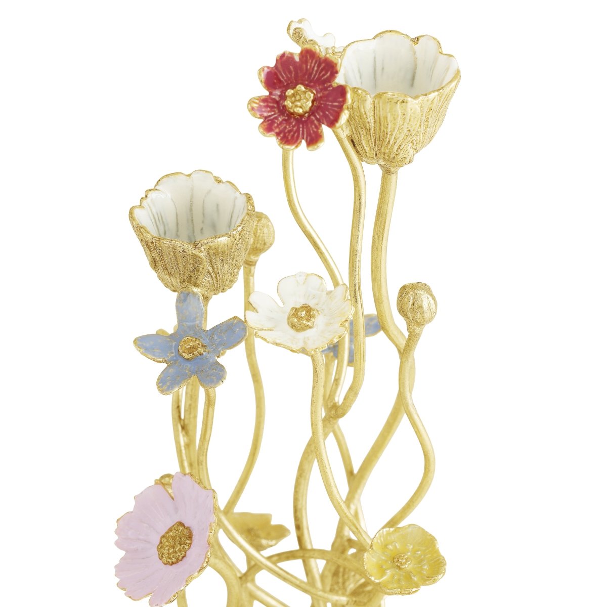 Wildflowers Candle Holders Set of 2 - Elegant Glass Votive Candle Holders for Wedding Centerpieces, Home Decor, and Romantic Ambiance